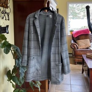 PLAID BLAZER